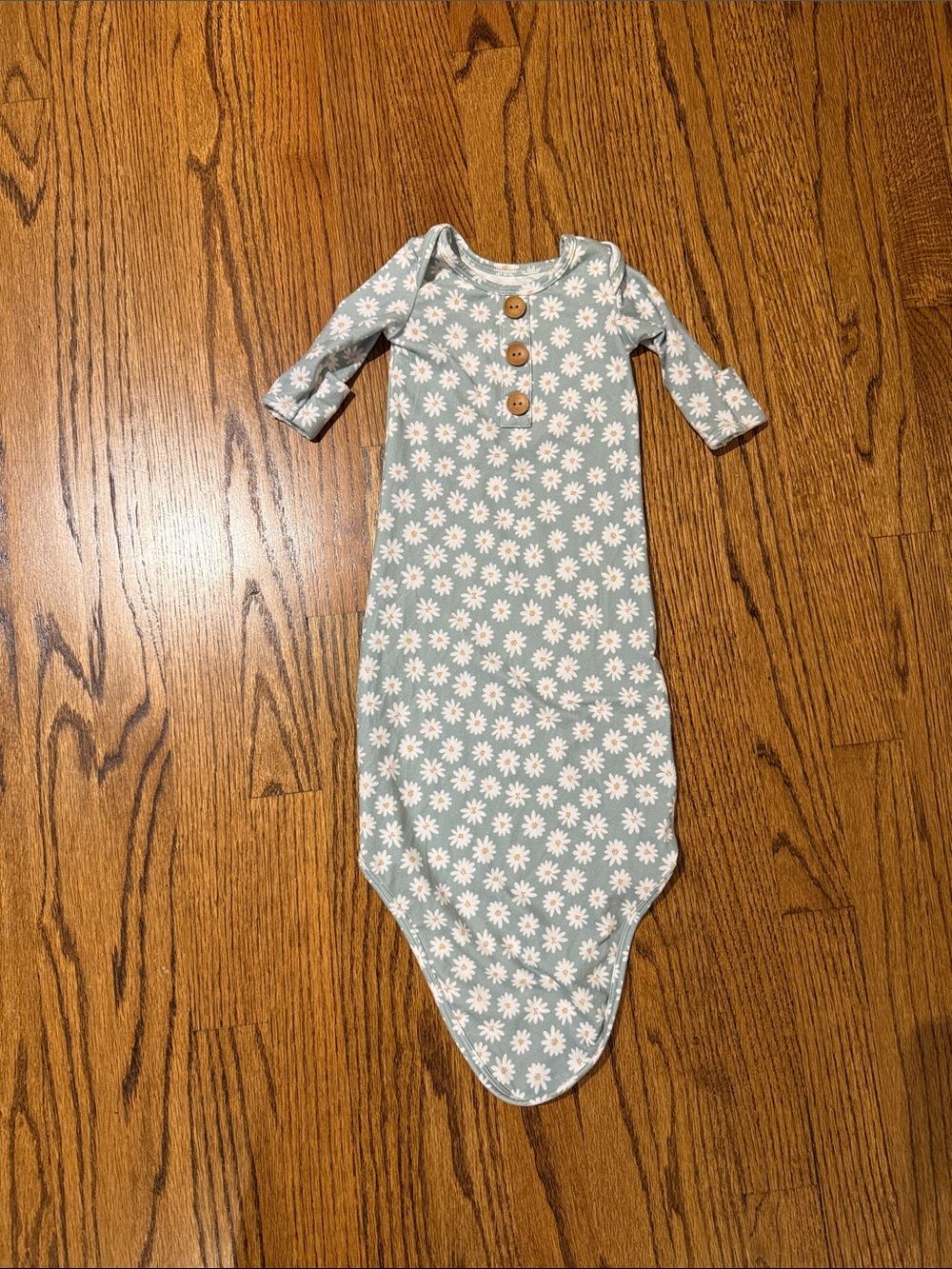 Caden Lane Soft Newborn Knotted Flower Gown